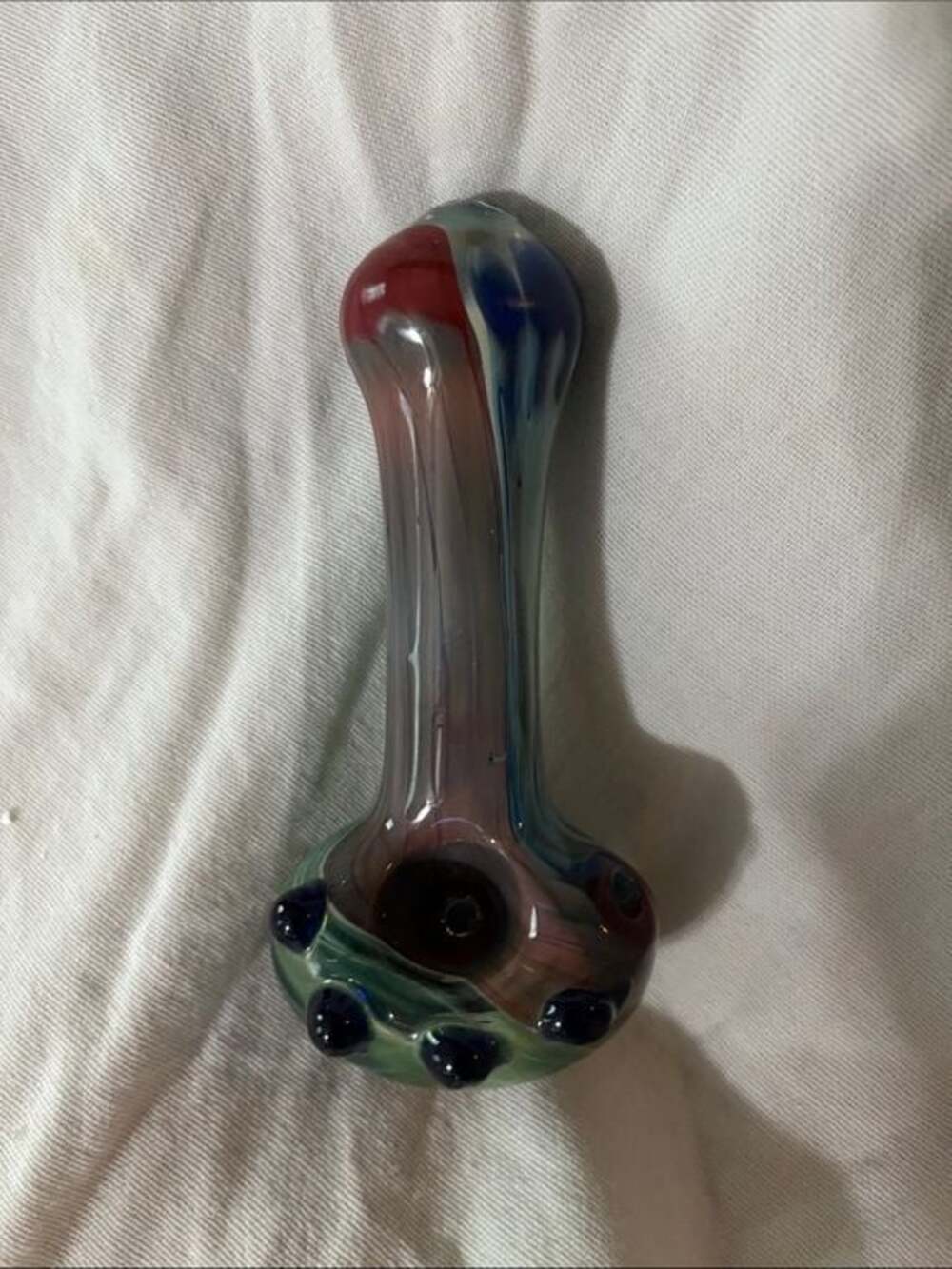 Handblown Multicolor Glass Spoon Piece - Home Art Decorative Piece